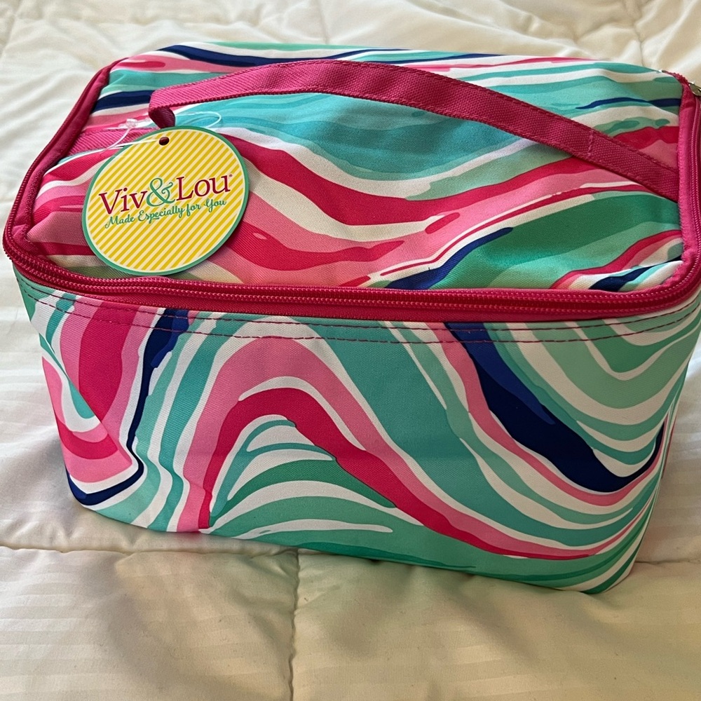Viv & Lou bright swirl cosmetic bag